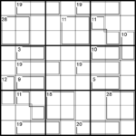 WORLD OF SUDOKU PUZZLE NO 190 Killer Sudoku
